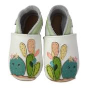 Chaussons en Cuir Souple - Cactus - LAIT ET MIEL - Bébé et Enfant