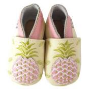 Chaussons en Cuir Souple - Ananas - LAIT ET MIEL - Bébé et Enfant