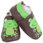 Chaussons en Cuir Souple - Grenouille Pep's - LAIT ET MIEL - Bébé et Enfant 