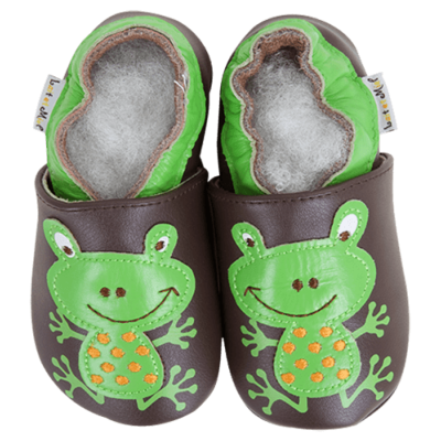 Chaussons en Cuir Souple - Grenouille Pep's - LAIT ET MIEL - Bébé et Enfant 