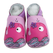 Chaussons en Cuir Souple - Baleine Sportive - LAIT ET MIEL - Bébé et enfant