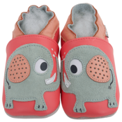 Chaussons en Cuir Souple - Bisou d'Elphant - LAIT ET MIEL - Bb et Enfant