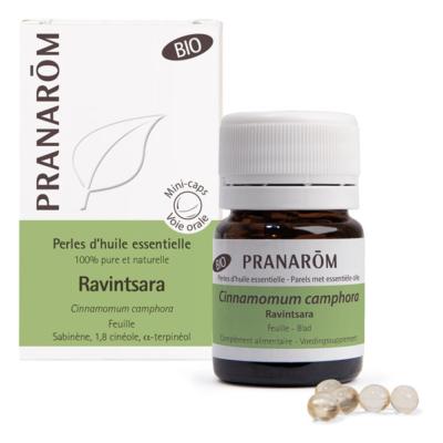 Perles d’Huile Essentielle Bio Ravintsara (Cinnamomum camphora) PRANARÔM