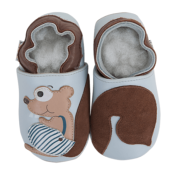 Chaussons en Cuir Souple - Ecureuil - LAIT ET MIEL - Bébé et Enfant