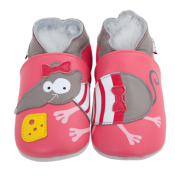 Chaussons en Cuir Souple - Souris - LAIT ET MIEL - Bébé et Enfant