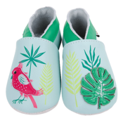 Chaussons en Cuir Souple - Cardinal Tropical - LAIT ET MIEL - Bb et Enfant