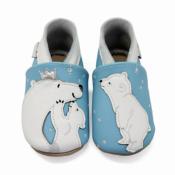 Chaussons en Cuir Souple - Clin d'Ours - LAIT ET MIEL - Bb et Enfant