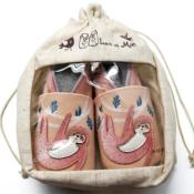 Chaussons en Cuir Souple - Paresseux - LAIT ET MIEL - Bébé et enfant