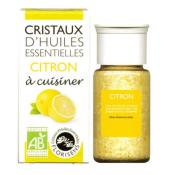 Cristaux d'Huiles Essentielles® Citron à cuisiner AROMANDISE - Pot de 10 grs