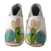 Chaussons en Cuir Souple - Cactus - LAIT ET MIEL - Bb et Enfant