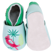 Chaussons en Cuir Souple - Cardinal Tropical - LAIT ET MIEL - Bébé et Enfant