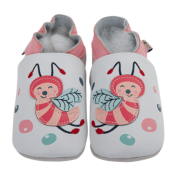 Chaussons en Cuir Souple - Abeilles - LAIT ET MIEL - Bb et Enfant