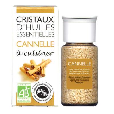 Cristaux d'Huiles Essentielles® Cannelle à cuisiner AROMANDISE - Pot de 10grs