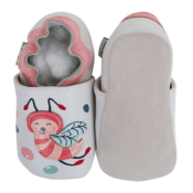 Chaussons en Cuir Souple - Abeilles - LAIT ET MIEL - Bébé et Enfant