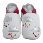 Chaussons en Cuir Souple - Pluie de Couleurs - LAIT ET MIEL - Bébé et Enfant