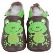 Chaussons en Cuir Souple - Grenouille Pep's - LAIT ET MIEL - Bébé et Enfant 