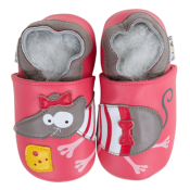 Chaussons en Cuir Souple - Souris - LAIT ET MIEL - Bébé et Enfant