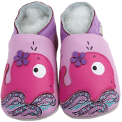 Chaussons en Cuir Souple - Baleine Sportive - LAIT ET MIEL - Bébé et enfant