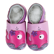 Chaussons en Cuir Souple - Baleine Sportive - LAIT ET MIEL - Bébé et enfant