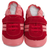 Basket cuir rouge - LAIT ET MIEL - Bb et Enfants