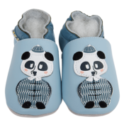 Chaussons en Cuir Souple - Panda Mandarin - LAIT ET MIEL - Bébé et Enfant