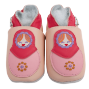 Chaussons en Cuir Souple - Matriochka - LAIT ET MIEL - Bb et Enfant