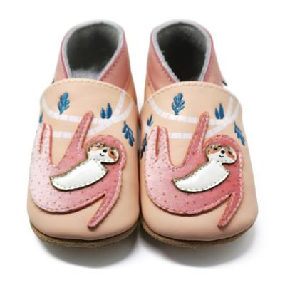 Chaussons en Cuir Souple - Paresseux - LAIT ET MIEL - Bébé et enfant