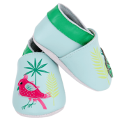 Chaussons en Cuir Souple - Cardinal Tropical - LAIT ET MIEL - Bébé et Enfant