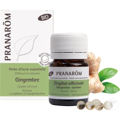 Perles d'Huile Essentielle Bio Gingembre (Zingiber officinale) PRANARÔM